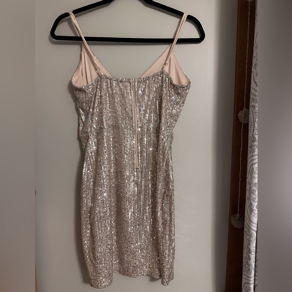 GOLD SEQUENCE DRESS